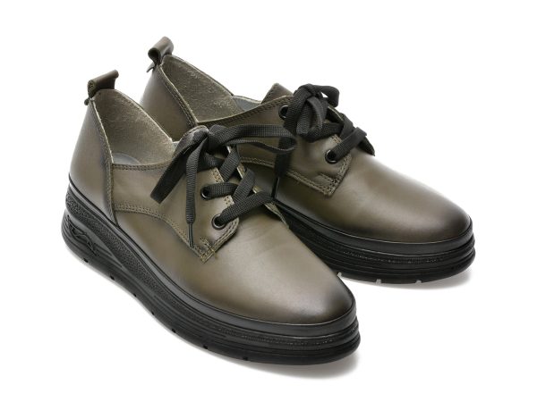 Pantofi GRYXX kaki, 213865, din piele naturala