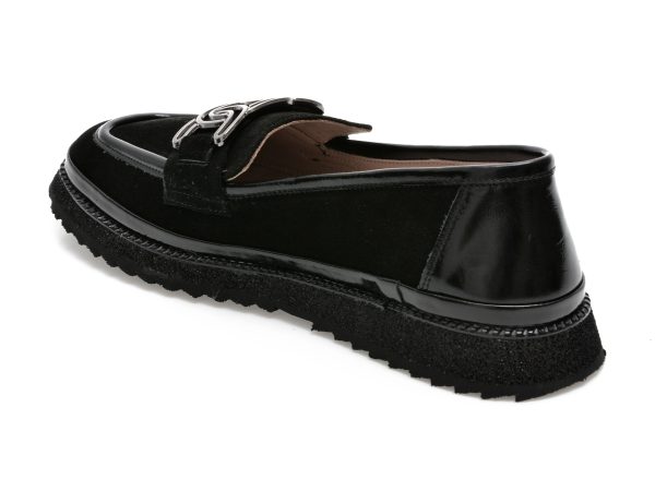 Pantofi GRYXX negri, 146630K, din piele intoarsa