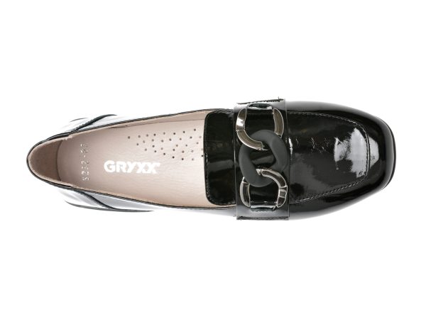 Pantofi GRYXX negri, 2185232, din piele naturala lacuita