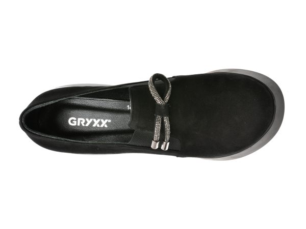 Pantofi GRYXX negri, 2541407, din piele intoarsa