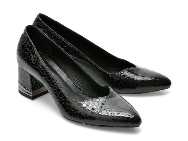 Pantofi GRYXX negri, 367458, din piele naturala lacuita