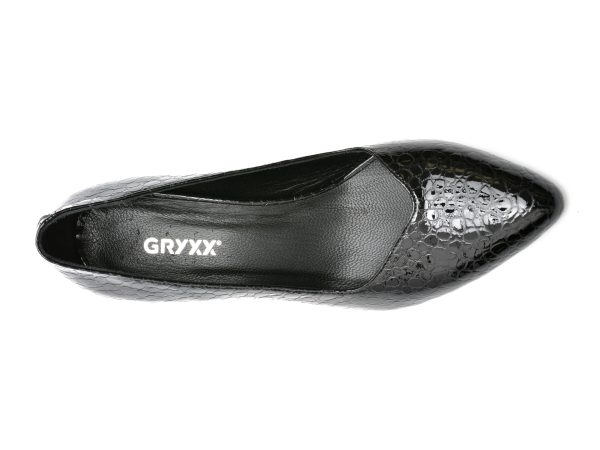 Pantofi GRYXX negri, 367458, din piele naturala lacuita