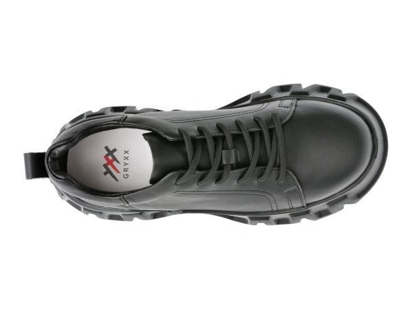 Pantofi GRYXX negri, 6632, din piele naturala