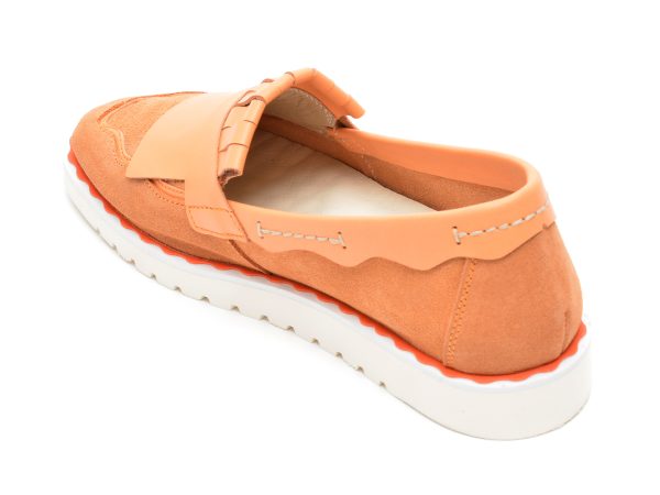 Pantofi IMAGE portocalii, 2859999, din piele intoarsa