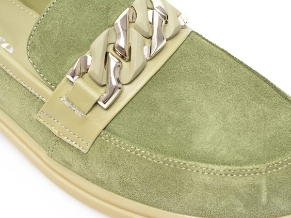 Pantofi IMAGE verzi, 793710, din piele intoarsa