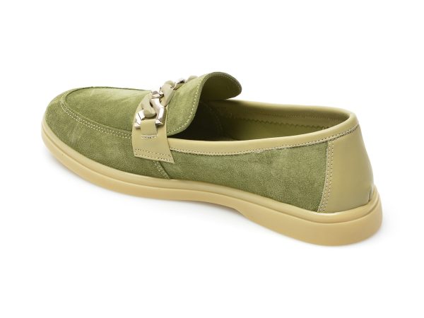 Pantofi IMAGE verzi, 793710, din piele intoarsa
