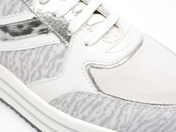 Pantofi sport GEOX albi, D16QHB, din piele naturala