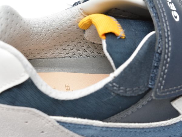 Pantofi sport GEOX bleumarin, J259EA, din material textil si piele naturala
