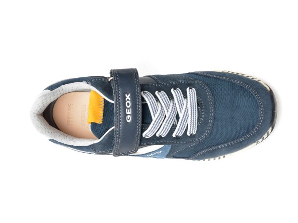 Pantofi sport GEOX bleumarin, J259EA, din material textil si piele naturala