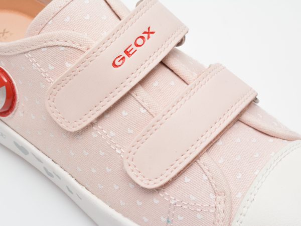 Pantofi sport GEOX roz, J2504A, din material textil si piele ecologica