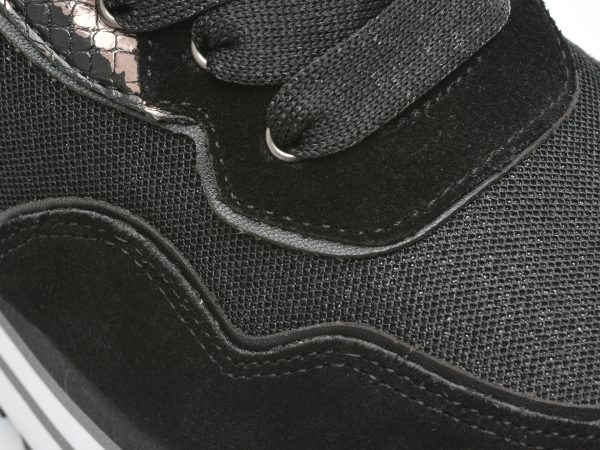 Pantofi sport LIU JO negri, MAXWO01, din material textil si piele naturala