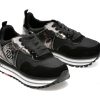 Pantofi sport LIU JO negri, MAXWO01, din material textil si piele naturala