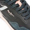 Pantofi sport PEPE JEANS negri, LS31347, din material textil si peiele naturala