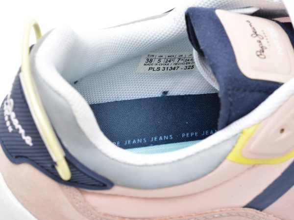 Pantofi sport PEPE JEANS roz, LS31347, din material textil si piele naturala