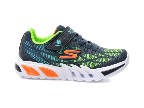 Pantofi sport SKECHERS bleumarin, FLEX-GLOW ELITE 4, din piele ecologica