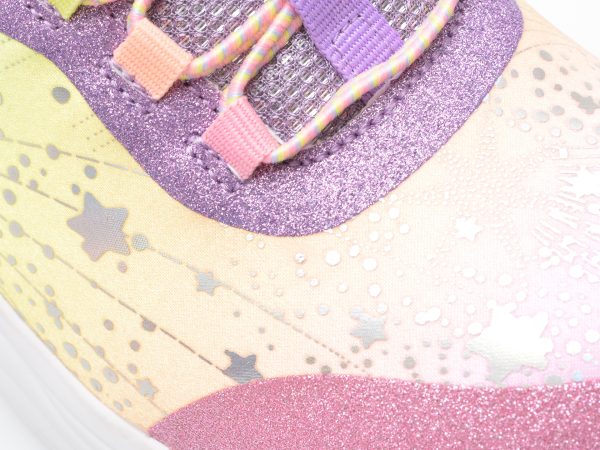 Pantofi sport SKECHERS multicolor, UNICORN DREAMS, din material textil si piele ecologica