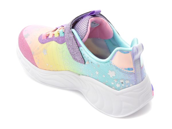 Pantofi sport SKECHERS multicolor, UNICORN DREAMS, din material textil si piele ecologica