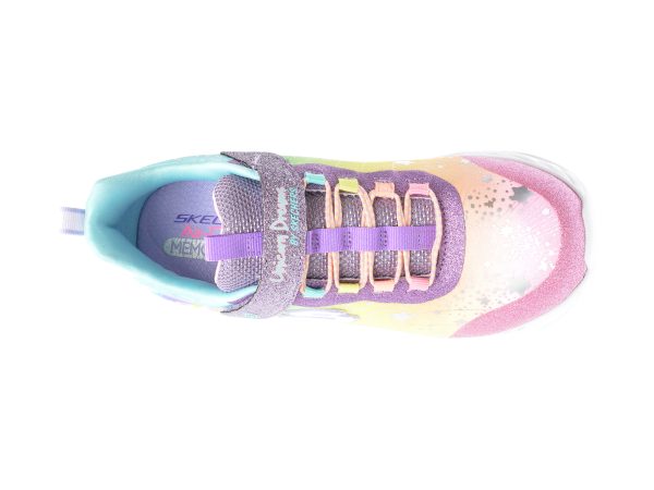 Pantofi sport SKECHERS multicolor, UNICORN DREAMS, din material textil si piele ecologica