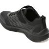 Pantofi sport SKECHERS negri, MICROSPEC , din material textil si piele ecologica