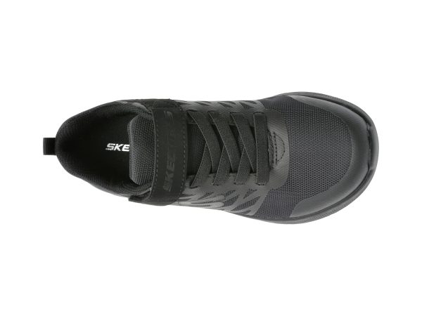 Pantofi sport SKECHERS negri, MICROSPEC , din material textil si piele ecologica