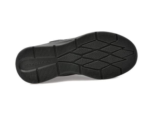 Pantofi sport SKECHERS negri, MICROSPEC , din material textil si piele ecologica