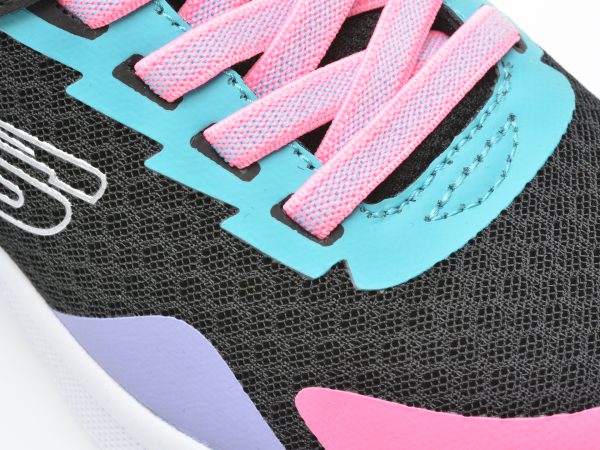 Pantofi sport SKECHERS negri, MICROSPEC , din piele ecologica si material textil
