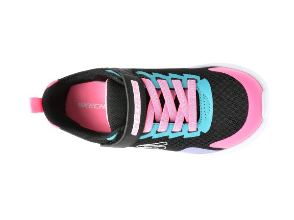 Pantofi sport SKECHERS negri, MICROSPEC , din piele ecologica si material textil