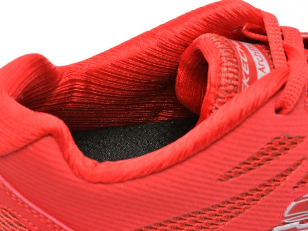 Pantofi sport SKECHERS rosii, ARCH FIT, din material textil