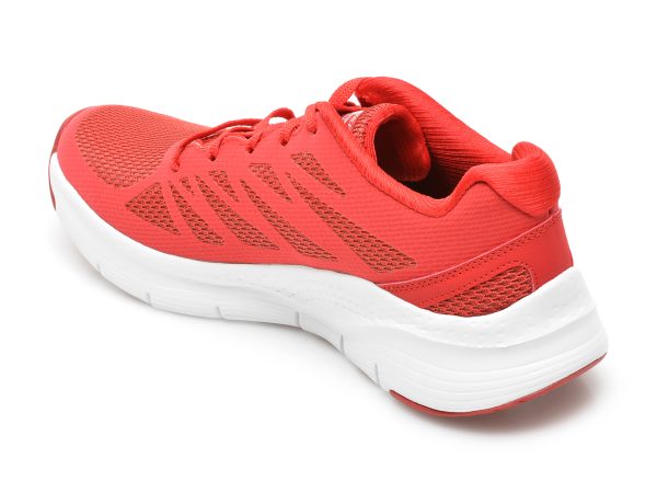 Pantofi sport SKECHERS rosii, ARCH FIT, din material textil