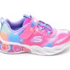 Pantofi sport SKECHERS roz, LIL BOBS, din piele ecologica