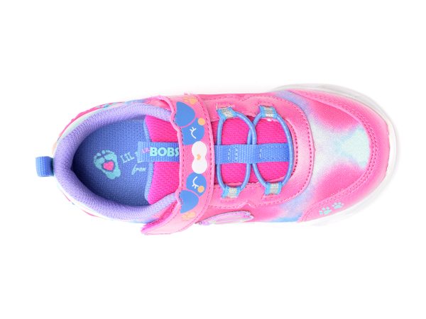 Pantofi sport SKECHERS roz, LIL BOBS, din piele ecologica