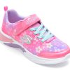 Pantofi sport SKECHERS roz, STAR SPARKS, din piele ecologica