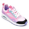 Pantofi sport SKECHERS roz, UNO, din material textil si piele ecologica