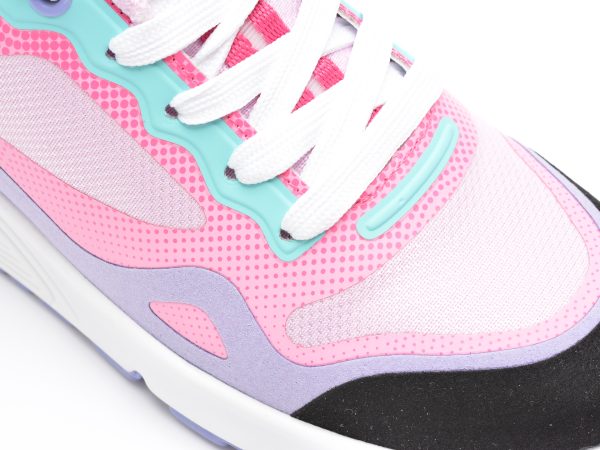 Pantofi sport SKECHERS roz, UNO, din material textil si piele ecologica