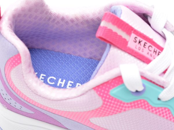 Pantofi sport SKECHERS roz, UNO, din material textil si piele ecologica