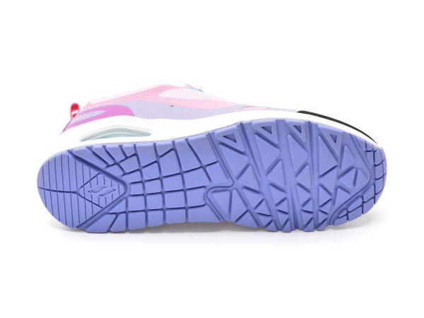Pantofi sport SKECHERS roz, UNO, din material textil si piele ecologica