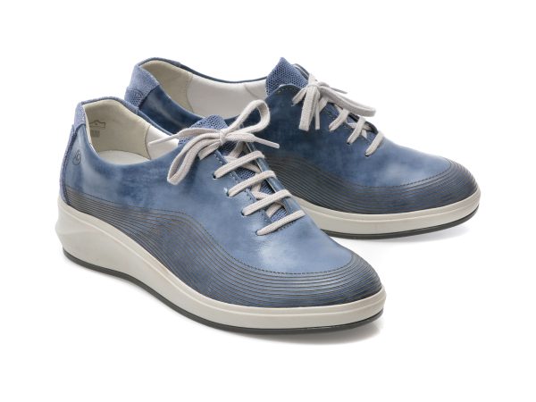 Pantofi SUAVE albastri, 13013GT, din piele naturala