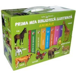 Cutie Prima mea biblioteca ilustrata. Animale. Bebe invata (8 carticele)