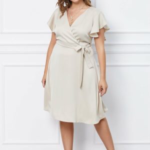 rochie-adena-bej-cu-maneci-tip-fluture-1050738-849051-4.jpeg Rochie Adena bej cu maneci tip fluture