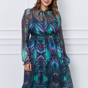 Rochie Alexa verde din voal