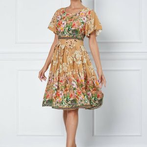 rochie-alina-maro-cu-imprimeu-floral-colorat-1045173-841719-4.jpeg Rochie Alina maro cu imprimeu floral colorat