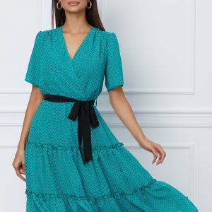 rochie-alisa-turcoaz-cu-buline-si-volane-pe-fusta-1061472-858483-4.jpeg Rochie Alisa turcoaz cu buline si volane pe fusta