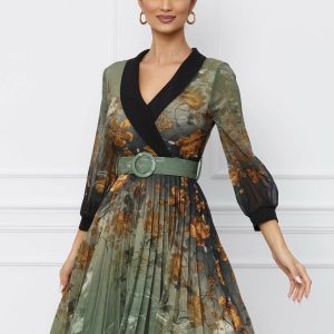 rochie-amalia-kaki-cu-imprimeu-floral-galben-si-curea-in-talie-1068723-863160-4.jpeg Rochie Amalia kaki cu imprimeu floral galben si curea in talie