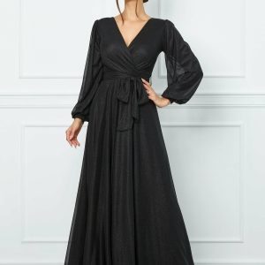 rochie-andia-lunga-neagra-cu-glitter-1038234-839535-4.jpeg Rochie Andia lunga neagra cu glitter