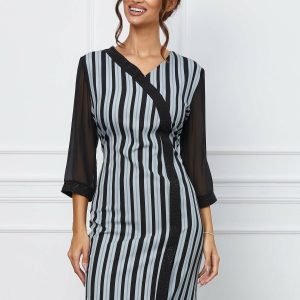 rochie-andreea-neagra-cu-dungi-gri-si-strasuri-1067526-861525-4.jpeg Rochie Andreea neagra cu dungi gri si strasuri