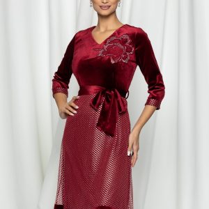 rochie-anisia-bordo-din-catifea-si-tulle-cu-buline-952470-761925-4.jpeg Rochie Anisia bordo din catifea si tulle cu buline