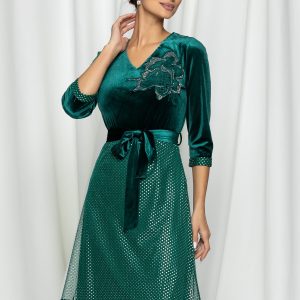 rochie-anisia-verde-din-catifea-si-tulle-cu-buline-952497-761955-4.jpeg Rochie Anisia verde din catifea si tulle cu buline