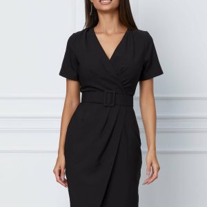 rochie-ariana-neagra-cu-aspect-petrecut-si-curea-in-talie-1063152-858108-4.jpeg Rochie Ariana neagra cu aspect petrecut si curea in talie