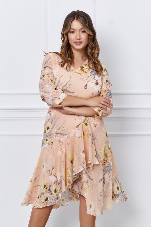 rochie-bella-peach-cu-imprimeuri-si-desgin-petrecut-pe-fusta-1054704-852144-4.jpeg Rochie Bella peach cu imprimeuri si desgin petrecut pe fusta