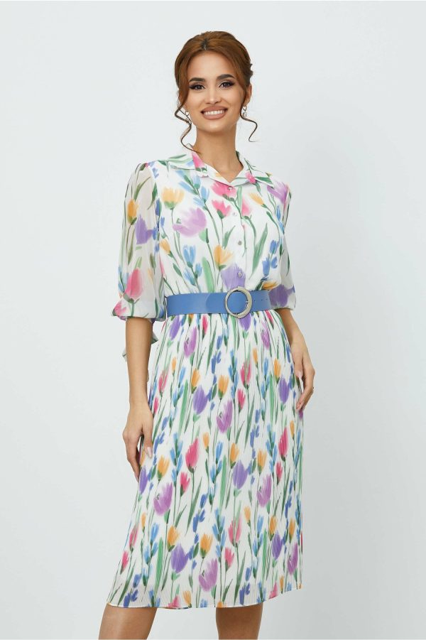 rochie-crina-alba-cu-imprimeu-floral-si-fusta-plisata-1001913-808725-4.jpeg Rochie Crina alba cu imprimeu floral si fusta plisata